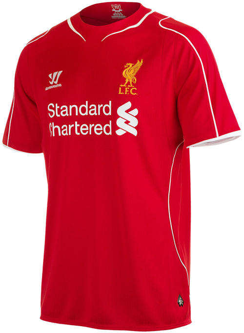 LIVERPOOL FC 2014/2015 HOME SHIRT SOCCER / FOOTBALL JERSEY - SIZE L  FREE SHIPPING