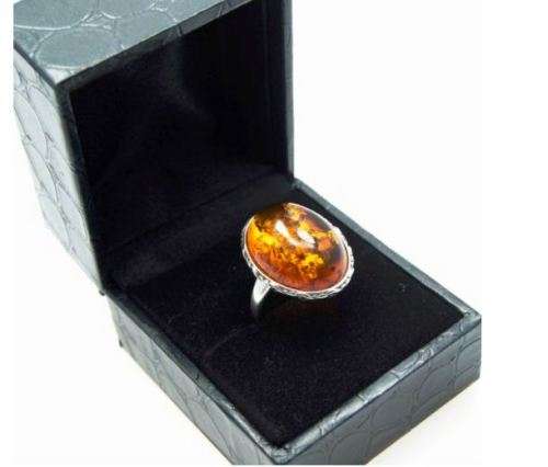 AMBER 925 SILVER RING
