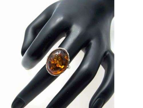 AMBER 925 SILVER RING