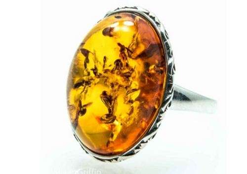AMBER 925 SILVER RING