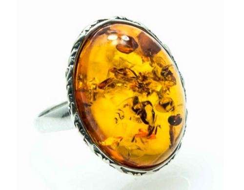 AMBER 925 SILVER RING