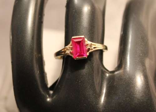 Lovely Vintage Ruby and Diamond Ring