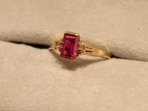 Lovely Vintage Ruby and Diamond Ring