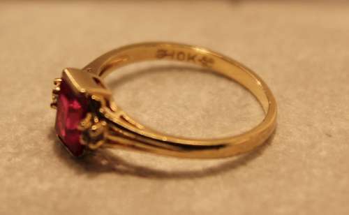 Lovely Vintage Ruby and Diamond Ring