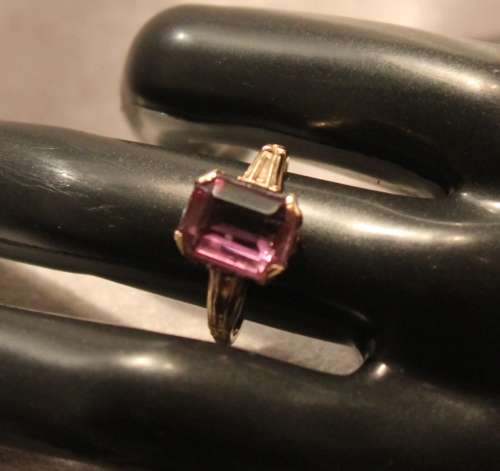 Antique Victorian Ornate Amethyst Gold Ring