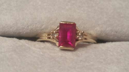 Lovely Vintage Ruby and Diamond Ring