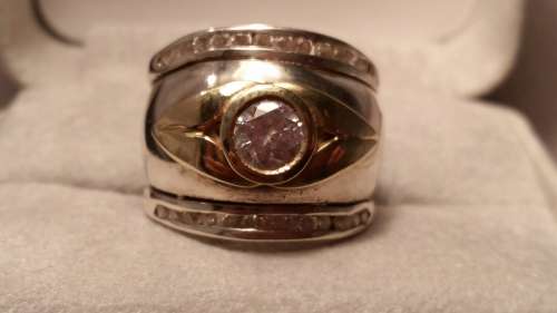 Reduced***Statement Silver and Gold Ring