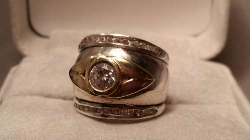 Reduced***Statement Silver and Gold Ring