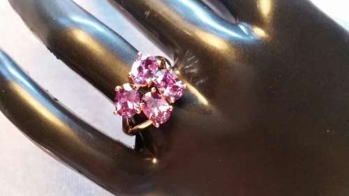 Purple Amethyst Gold Ring