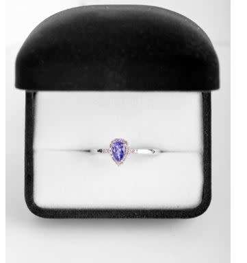 Reduced 9ct White Gold AA grade Tanzanite and Diamond Cocktail Ring**Free Shipping