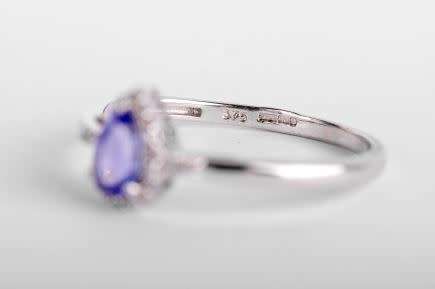 Reduced 9ct White Gold AA grade Tanzanite and Diamond Cocktail Ring**Free Shipping
