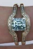 Sparkling Moissanite and Diamond 9ct Gold Ring