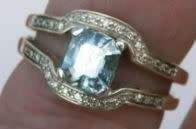 Sparkling Moissanite and Diamond 9ct Gold Ring