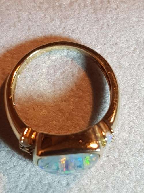 9ct Gold Opal Mosaic Ring