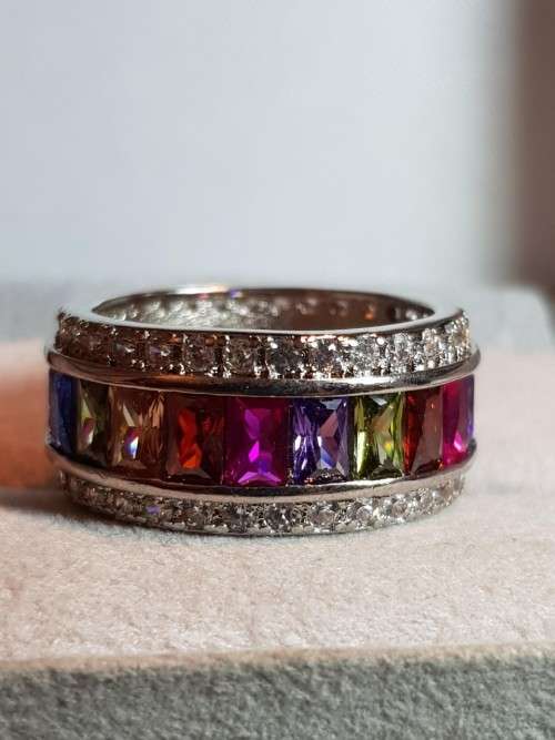 Rainbow Multi Stone Ring