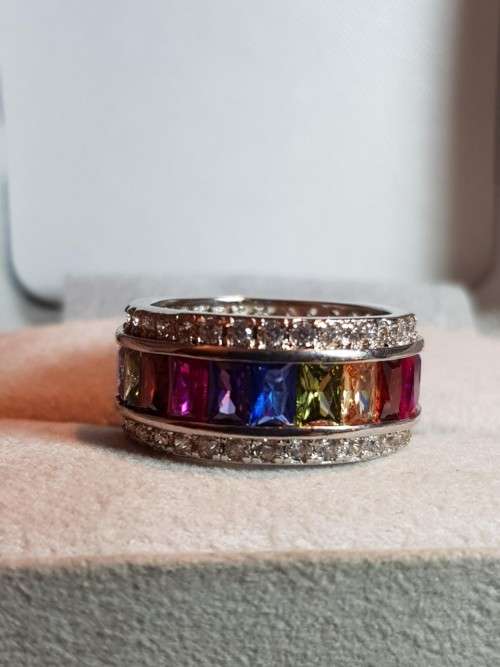 Rainbow Multi Stone Ring