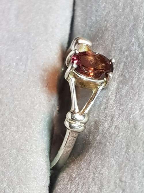 Pink Tourmaline Sterling Silver Ring