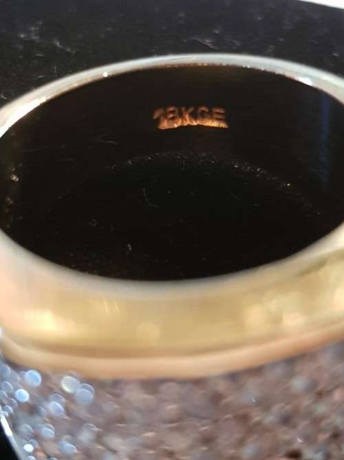 Gold (18ct EP) Ring with Crystals