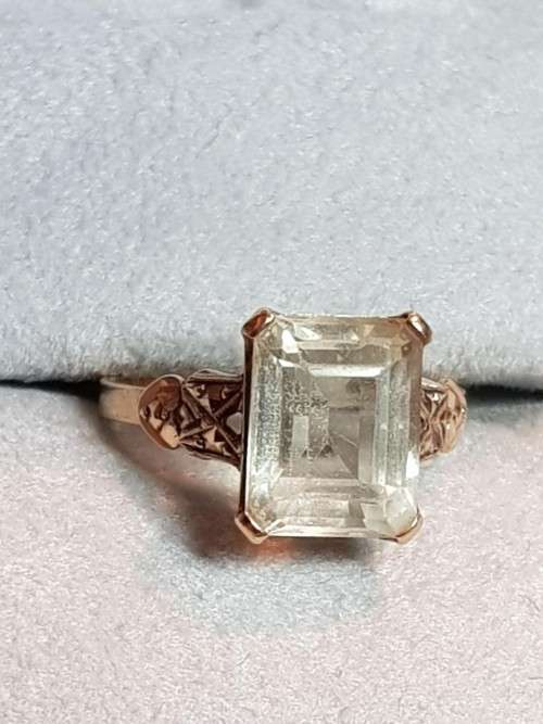 Light Yellow Citrine 9ct Yellow Gold Ring