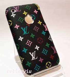 iPhone Back Cover Case  Leather ***Loui Vuitton*** (Black)