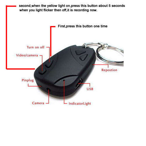 Mini Spy Car Key Hidden Camera Camcorder DVR 720*480