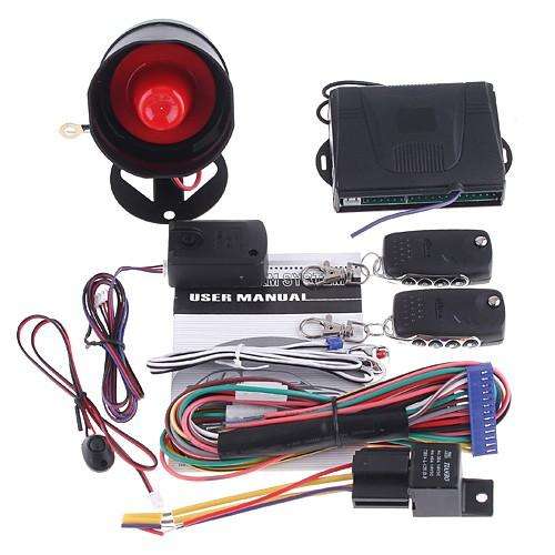 Car Alarm Security System 1-Way with Remote Control +2 Key