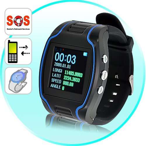 GPS Tracker Wrist Cellphone Watch GSM Surveillance Spy