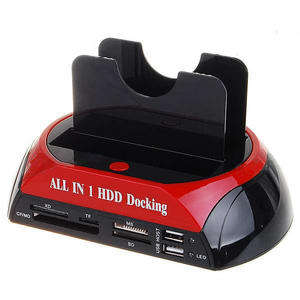 SATA HDD Dual HDD Docking Station with One Touch Backup for 2.5"/3.5"