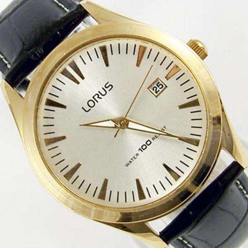 BRAND NEW - Mens LORUS Leather Watch with Date