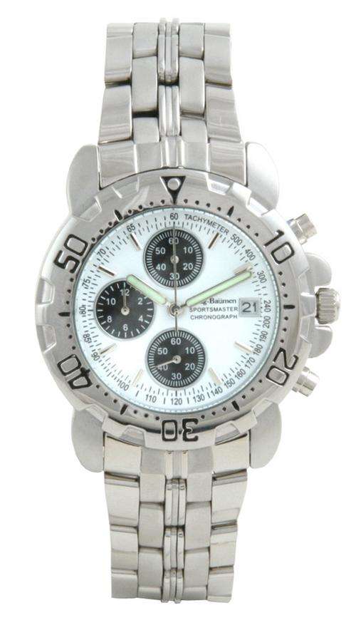 ***R8,000.00*** BRAND NEW - Krug Baumen SPORTSMASTER White Dial STEEL Gents Watch