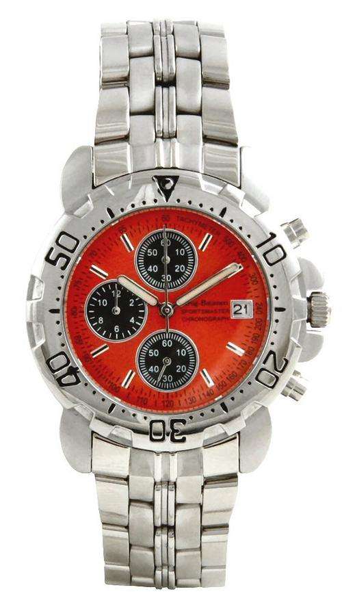 BRAND NEW - Krug Baumen SPORTSMASTER Orange  Dial STEEL Gents Watch