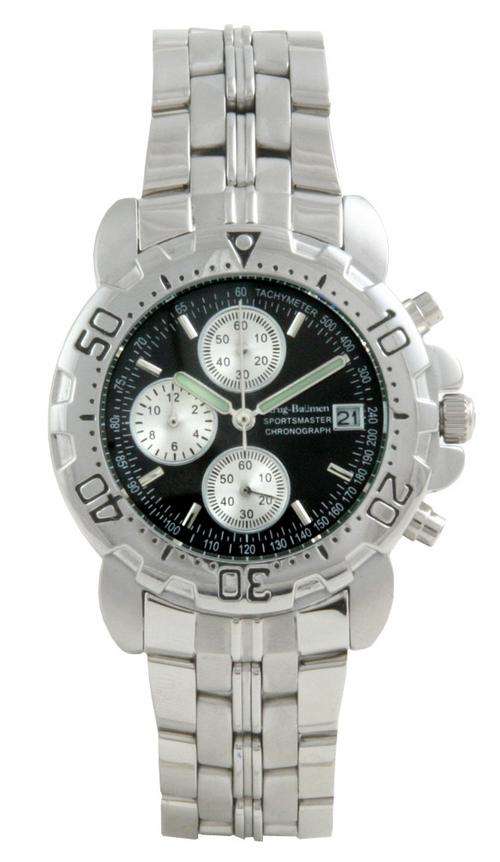 BRAND NEW - Krug Baumen SPORTSMASTER Black Dial STEEL Gents Watch