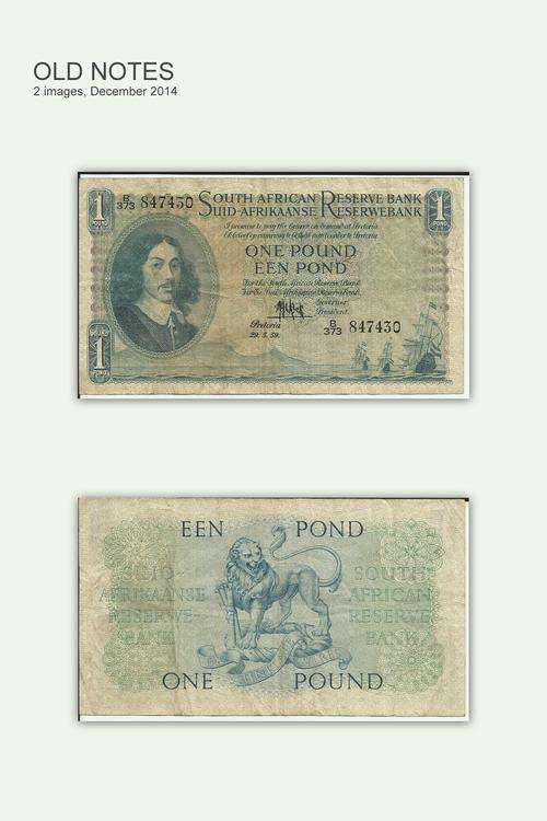 MH DE Kock-One Pound-3rd issue-29 May 1959 circulated-condition as per photo