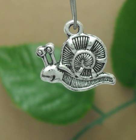 Tibet Silver Snail charms - 16 x 17 mm