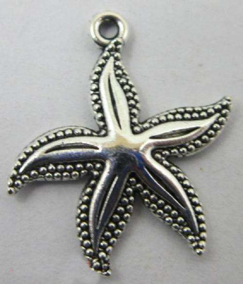 Tibetan Silver Starfish Charms  -  25 x 23mm