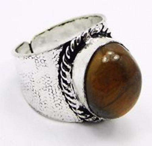 Tiger Eye Ring - Size 7.5 (adjustable)