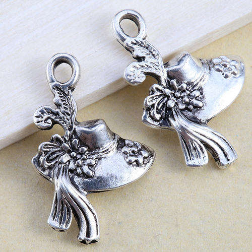 Tibet Silver Charms - Hat - 20 x 15mm