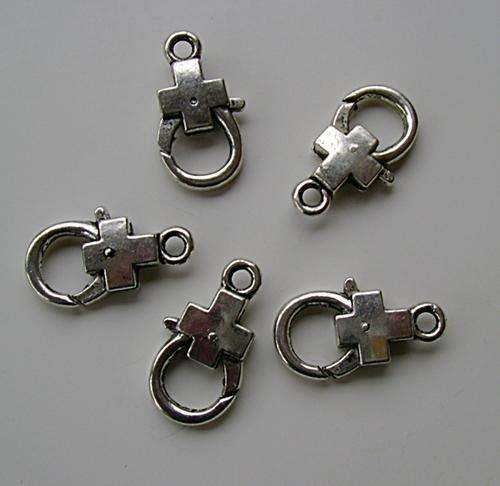 @@@ 10 x Tibet Silver Cross Lobster Clasps@@@
