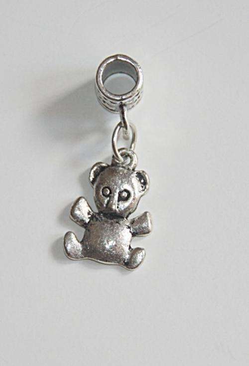 Tibet Silver "Dangle" Charm - Bear - Fits Pan & Euro Bracelets