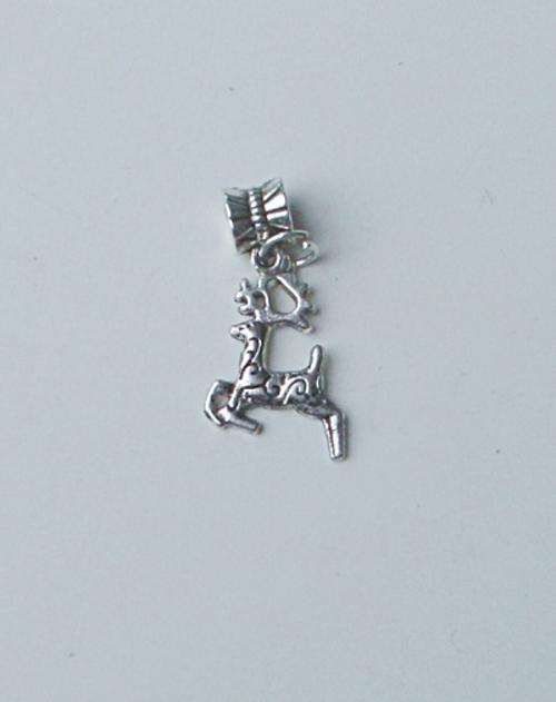 Tibet Silver "Dangle" charm - DEER - Fits Pan & Euro Bracelet