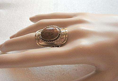 Handcrafted Peruvian Gems & Alpaca Silver Fashion Ring - Adjustable size