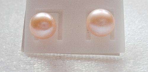 ***Real Freshwater Pearl Earrings with 925 SS backings - Champaign***