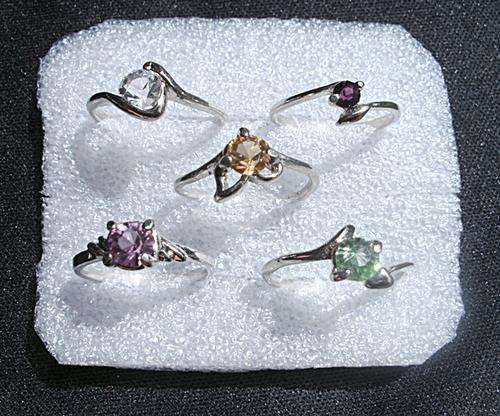***LOT of 10 **** Silver Plated Ladies Fashion rings - Perfect for the Little ladies!!