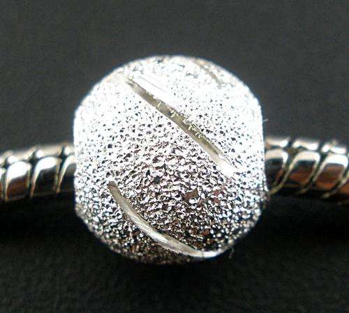 10 X Silver Plated Stardust Spacer Beads - Fits Pan & Euro Bracelets