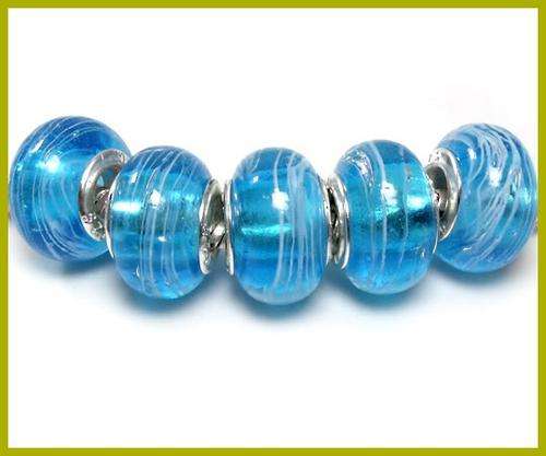 Handcrafted Murano Glass  Beads With 925 SS cores - Fits Pan & Euro Bracelets