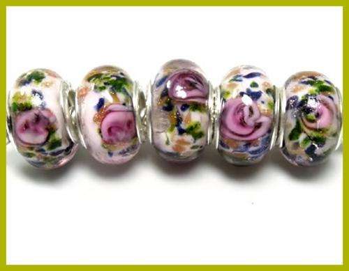 Handcrafted Murano Glass  Beads With 925 SS cores - Fits Pan & Euro Bracelets