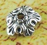 Tibet Silver Flower Bead Caps - 10mm