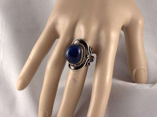 Handcrafted Agate & Alpaca Silver Fashion Ring - Adjustable size