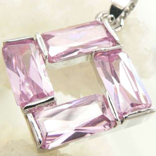 Rose Quartz  & 925 stamped sterling silver Pendant