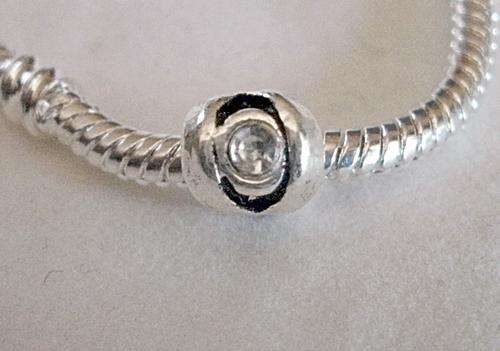 SALE!! Solid .925 Sterling Silver Bead - Fit Pan & Euro Bracelets - eye
